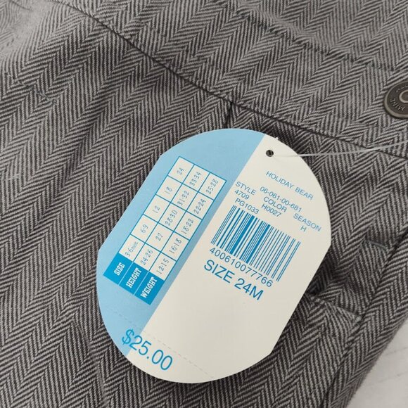 All Mine 24 Month 100% Cotton Coveralls NWT Holiday Bear - Picture 9 of 9